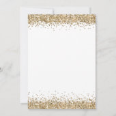 Elegant Gold Glitter Thirty Party Kaart (Achterkant)