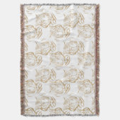 Elegant Gold Glitter Tiger Print White Design Deken (Voorkant Verticaal)