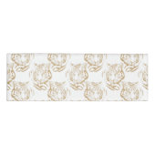 Elegant Gold Glitter Tiger — wit ontwerp afdrukken Naambadge (Voorkant)