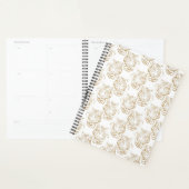 Elegant Gold Glitter Tiger — wit ontwerp afdrukken Planner (Display)