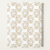 Elegant Gold Glitter Tiger — wit ontwerp afdrukken Planner (Achterkant)