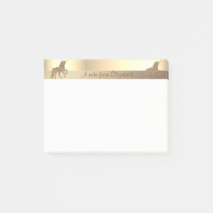 Elegant Gold Glitter Unicorn - Gepersonaliseerd Post-it® Notes