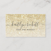 Elegant Gold Glitter Visitekaartje (Voorkant)
