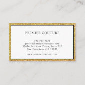Elegant Gold Glitter Visitekaartje (Achterkant)
