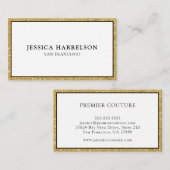 Elegant Gold Glitter Visitekaartje (Voorkant / Achterkant)