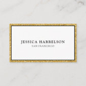 Elegant Gold Glitter Visitekaartje (Voorkant)