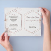 Elegant Gold Glitter Washes Lijst Wedding Program Flyer (Hand)
