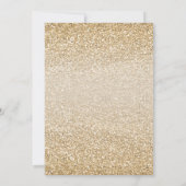 Elegant Gold Glitter Wedding Dress Vrijgezellenfee Kaart (Achterkant)