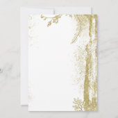 Elegant Gold Glitter Wedding Invitation Kaart (Achterkant)