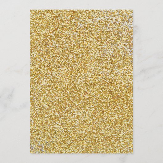Elegant Gold Glitter Wedding Menu Card (Achterkant)