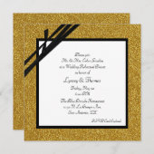 Elegant Gold Glitter Wedding Rehearsal Dinner Kaart (Voorkant / Achterkant)
