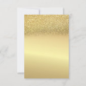 Elegant Gold Glitter Wedding Rehearsal Dinner Kaart (Achterkant)