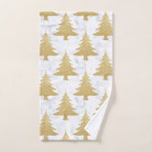 Elegant Gold Glitter & White marble kerstboom Bad Handdoek (Handdoek)