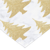 Elegant Gold Glitter & White marble kerstboom Korte Tafelloper (Hoek)