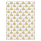 Elegant Gold Glitter & White marble kerstboom Tafelkleed (Voorkant)