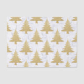 Elegant Gold Glitter & White marble kerstboom Tissuepapier (Voorkant)