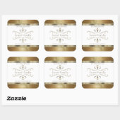 Elegant  Gold Glitter White Product Labels (Vel)
