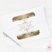 Elegant  Gold Glitter White Product Labels (Envelop)