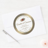 Elegant Gold Glitter White Product Labels Ladybug (Envelop)
