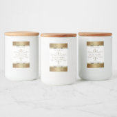 Elegant Gold Glitter White Product Labels Voedselcontainer Etiket (Flessen)