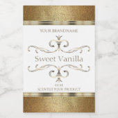 Elegant  Gold Glitter White Product Labels Voedselcontainer Etiket (Enkel label)
