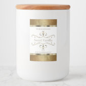 Elegant Gold Glitter White Product Labels Voedselcontainer Etiket (Voorkant)