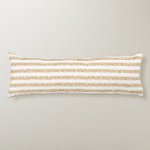 Elegant Gold Glitter White Stripe Chic Patroon Lichaamskussen (Voorkant)