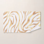 Elegant Gold Glitter Zebra White Animal Print Bad Handdoek (Handdoek)