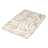 Elegant Gold Glitter Zebra White Animal Print Badmat (Gekanteld)