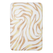 Elegant Gold Glitter Zebra White Animal Print Badmat (Voorkant Verticaal)