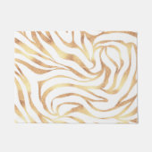 Elegant Gold Glitter Zebra White Animal Print Deurmat (Voorkant)