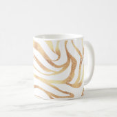Elegant Gold Glitter Zebra White Animal Print Koffiemok (Voorkant rechts)
