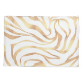 Elegant Gold Glitter Zebra White Animal Print Kussensloop (Achterkant-Links)