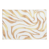 Elegant Gold Glitter Zebra White Animal Print Kussensloop (Achterkant-Rechts)