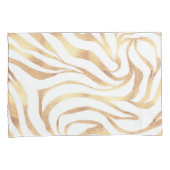 Elegant Gold Glitter Zebra White Animal Print Kussensloop (Voorkant-Rechts)