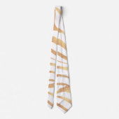 Elegant Gold Glitter Zebra White Animal Print Stropdas (Achterkant)