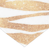 Elegant Gold Glitter Zebra White Animal Print Tafelkleed (Gekanteld)