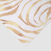 Elegant Gold Glitter Zebra White Animal Print Tissuepapier (Detail)
