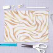 Elegant Gold Glitter Zebra White Animal Print Tissuepapier (Craft)