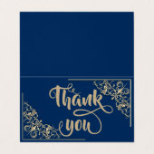 Elegant Gold Glittery Navy Blue - Hartelijk dank - Visitekaartje (Buitenkant ongevouwen)