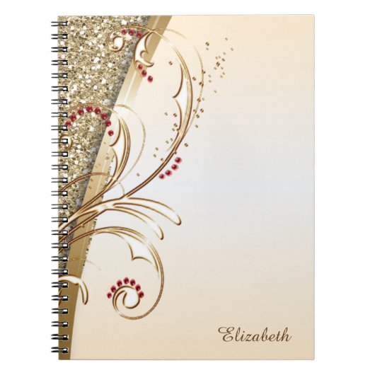 Elegant Gold Glittery - Persoonlijk Notitieboek (Voorkant)