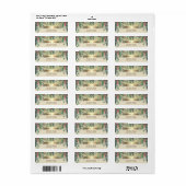 Elegant Gold Glittery Pine Tree Branches met kerst Etiket (Full Sheet)