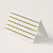 Elegant Gold Glittery Stripes Hartelijk dank voor Visitekaartje (Achterkant)