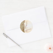 Elegant Gold Glittery Swirls Ronde Sticker (Envelop)