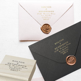 Elegant Gold Glitz Floral Wreath Wedding Rubberstempel