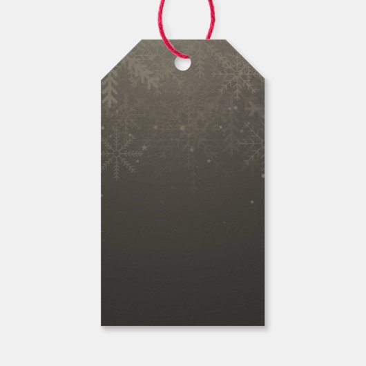 Elegant Gold glow Christmas Tree Cadeaulabel (Achterkant)