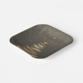  Elegant Gold  glow Christmas Tree Papieren Bordje (Gebogen)