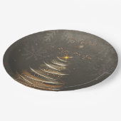  Elegant Gold  glow Christmas Tree Papieren Bordje (Gekanteld)