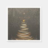  Elegant Gold  glow Christmas Tree Servet (Voorkant)