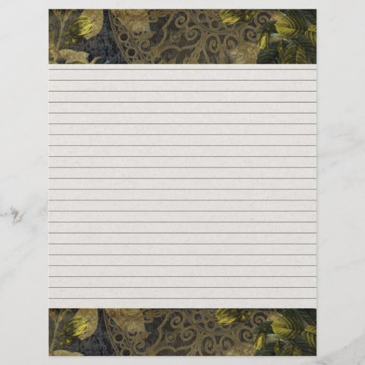 Elegant Gold Gothic Night Lined Recippage Insert (Voorkant)